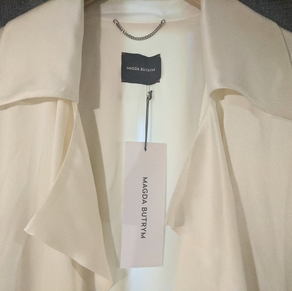 SOLD 💔💯 Magda Butrym Punta Cana Silk Trench Coat - Picture 4 of 8